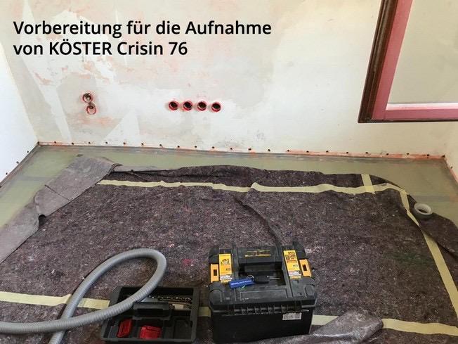 Vorbereitete Bohrlöcher für die Aufnahme des Injektionskonzentrats